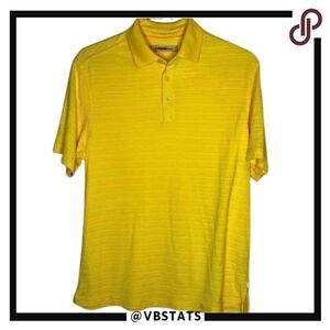 Medium Tommy Bahama Yellow Striped SS Polo‎